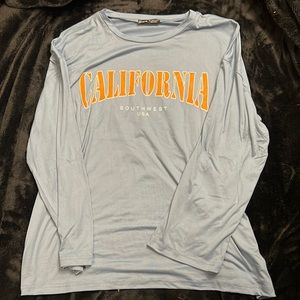 Light blue long sleeve t-shirt